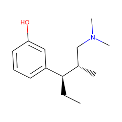 CC[C@@H](c1cccc(O)c1)[C@@H](C)CN(C)C ZINC000000020783