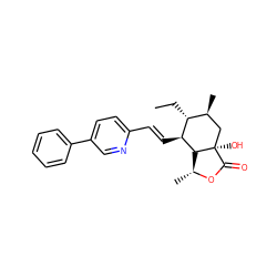 CC[C@@H]1[C@@H](C)C[C@@]2(O)C(=O)O[C@H](C)[C@H]2[C@H]1/C=C/c1ccc(-c2ccccc2)cn1 ZINC000003955422