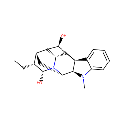 CC[C@@H]1[C@H]2C[C@H]3[C@@H]4N(C)c5ccccc5[C@@]45C[C@@H]([C@@H]2[C@H]5O)N3[C@@H]1O ZINC000106400715