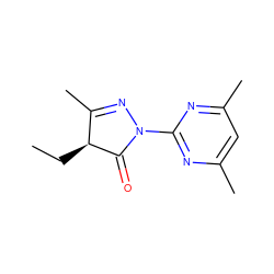 CC[C@@H]1C(=O)N(c2nc(C)cc(C)n2)N=C1C ZINC000013624362