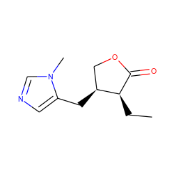 CC[C@@H]1C(=O)OC[C@@H]1Cc1cncn1C ZINC000000075008