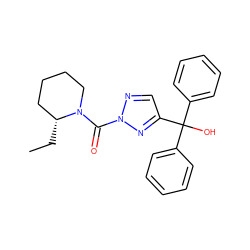 CC[C@@H]1CCCCN1C(=O)n1ncc(C(O)(c2ccccc2)c2ccccc2)n1 ZINC000072138441