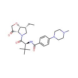 CC[C@@H]1CN(C(=O)[C@@H](NC(=O)c2ccc(N3CCN(C)CC3)cc2)C(C)(C)C)[C@@H]2C(=O)CO[C@@H]21 ZINC000096170023