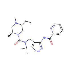 CC[C@@H]1CN(C(=O)N2Cc3c(NC(=O)c4ccccn4)n[nH]c3C2(C)C)[C@@H](C)CN1C ZINC000114182018