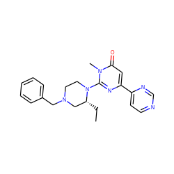 CC[C@@H]1CN(Cc2ccccc2)CCN1c1nc(-c2ccncn2)cc(=O)n1C ZINC000199951366