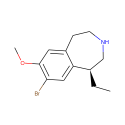 CC[C@@H]1CNCCc2cc(OC)c(Br)cc21 ZINC000028128561