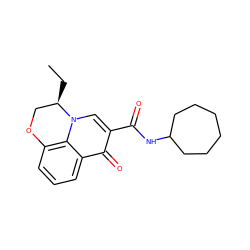 CC[C@@H]1COc2cccc3c(=O)c(C(=O)NC4CCCCCC4)cn1c23 ZINC000095552753