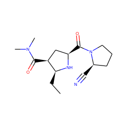 CC[C@@H]1N[C@H](C(=O)N2CCC[C@H]2C#N)C[C@@H]1C(=O)N(C)C ZINC000029123223