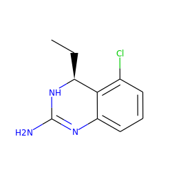 CC[C@@H]1NC(N)=Nc2cccc(Cl)c21 ZINC000029130546