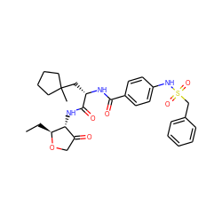 CC[C@@H]1OCC(=O)[C@H]1NC(=O)[C@H](CC1(C)CCCC1)NC(=O)c1ccc(NS(=O)(=O)Cc2ccccc2)cc1 ZINC000044418749