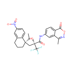 CC[C@]1(C[C@@](O)(C(=O)Nc2ccc3c(=O)onc(C)c3c2)C(F)(F)F)CCCc2cc([N+](=O)[O-])ccc21 ZINC000101049485