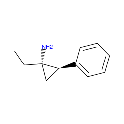 CC[C@]1(N)C[C@@H]1c1ccccc1 ZINC000144312693