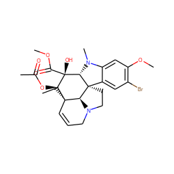 CC[C@]12C=CCN3CC[C@]4(c5cc(Br)c(OC)cc5N(C)[C@H]4[C@@](O)(C(=O)OC)[C@@H]1OC(C)=O)[C@@H]32 ZINC000017307510