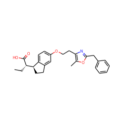 CC[C@H](C(=O)O)[C@@H]1CCc2cc(OCCc3nc(Cc4ccccc4)oc3C)ccc21 ZINC000028565420