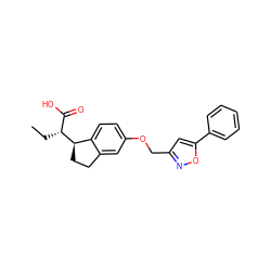 CC[C@H](C(=O)O)[C@@H]1CCc2cc(OCc3cc(-c4ccccc4)on3)ccc21 ZINC000028565861