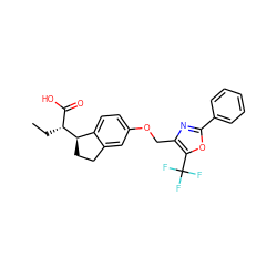 CC[C@H](C(=O)O)[C@@H]1CCc2cc(OCc3nc(-c4ccccc4)oc3C(F)(F)F)ccc21 ZINC000028565828