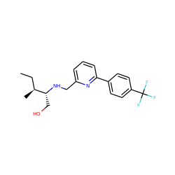 CC[C@H](C)[C@@H](CO)NCc1cccc(-c2ccc(C(F)(F)F)cc2)n1 ZINC000204415584