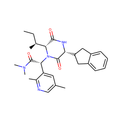 CC[C@H](C)[C@@H]1C(=O)N[C@H](C2Cc3ccccc3C2)C(=O)N1[C@@H](C(=O)N(C)C)c1cc(C)cnc1C ZINC000084724502