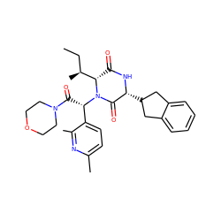 CC[C@H](C)[C@@H]1C(=O)N[C@H](C2Cc3ccccc3C2)C(=O)N1[C@@H](C(=O)N1CCOCC1)c1ccc(C)nc1C ZINC000084727380