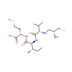 CC[C@H](C)[C@H](NC(=O)[C@@H](NC[C@@H](N)CS)C(C)C)C(=O)N[C@@H](CCSC)C(=O)O ZINC000034208499