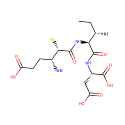 CC[C@H](C)[C@H](NC(=O)[C@@H](S)[C@H](N)CCC(=O)O)C(=O)N[C@@H](CC(=O)O)C(=O)O ZINC000013531834