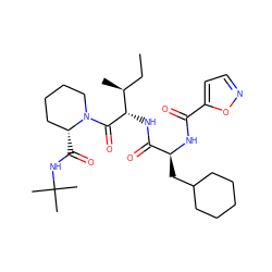 CC[C@H](C)[C@H](NC(=O)[C@H](CC1CCCCC1)NC(=O)c1ccno1)C(=O)N1CCCC[C@H]1C(=O)NC(C)(C)C ZINC000201520456