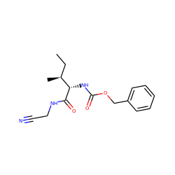 CC[C@H](C)[C@H](NC(=O)OCc1ccccc1)C(=O)NCC#N ZINC000013676281