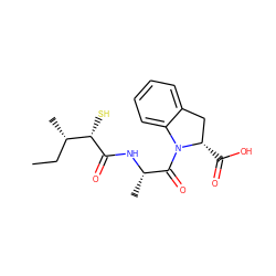 CC[C@H](C)[C@H](S)C(=O)N[C@@H](C)C(=O)N1c2ccccc2C[C@@H]1C(=O)O ZINC000028228104