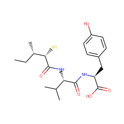 CC[C@H](C)[C@H](S)C(=O)N[C@H](C(=O)N[C@@H](Cc1ccc(O)cc1)C(=O)O)C(C)C ZINC000011688091