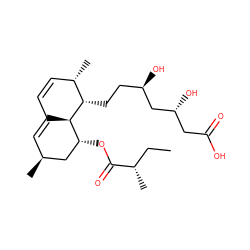 CC[C@H](C)C(=O)O[C@@H]1C[C@@H](C)C=C2C=C[C@H](C)[C@H](CC[C@@H](O)C[C@H](O)CC(=O)O)[C@H]21 ZINC000026672050