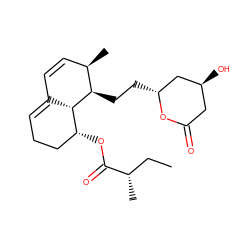 CC[C@H](C)C(=O)O[C@@H]1CCC=C2C=C[C@@H](C)[C@@H](CC[C@@H]3C[C@@H](O)CC(=O)O3)[C@@H]21 ZINC000013783835