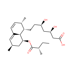 CC[C@H](C)C(=O)O[C@H]1C[C@@H](C)C=C2C=C[C@H](C)[C@H](CC[C@@H](O)C[C@@H](O)CC(=O)O)[C@H]21 ZINC000004134473