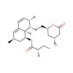 CC[C@H](C)C(=O)O[C@H]1C[C@@H](C)C=C2C=C[C@H](C)[C@H](CC[C@@H]3C[C@@H](O)CC(=O)O3)[C@]21C ZINC000004026151