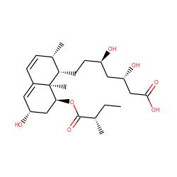CC[C@H](C)C(=O)O[C@H]1C[C@H](O)C=C2C=C[C@H](C)[C@H](CC[C@@H](O)C[C@H](O)CC(=O)O)[C@]21C ZINC000027186869