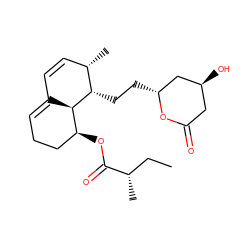 CC[C@H](C)C(=O)O[C@H]1CCC=C2C=C[C@H](C)[C@H](CC[C@@H]3C[C@@H](O)CC(=O)O3)[C@H]21 ZINC000003833876