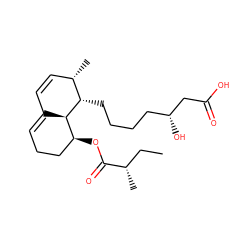 CC[C@H](C)C(=O)O[C@H]1CCC=C2C=C[C@H](C)[C@H](CCCC[C@@H](O)CC(=O)O)[C@H]21 ZINC000027634358