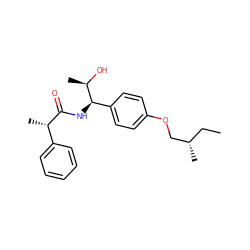 CC[C@H](C)COc1ccc([C@@H](NC(=O)[C@@H](C)c2ccccc2)[C@@H](C)O)cc1 ZINC000145363903