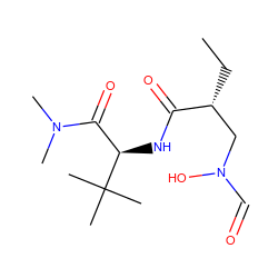 CC[C@H](CN(O)C=O)C(=O)N[C@H](C(=O)N(C)C)C(C)(C)C ZINC000013536975