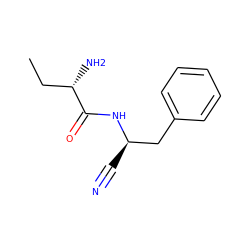 CC[C@H](N)C(=O)N[C@H](C#N)Cc1ccccc1 ZINC000036338747