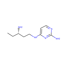 CC[C@H](N)CCNc1ccnc(N)n1 ZINC000145313707