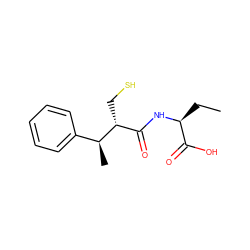 CC[C@H](NC(=O)[C@@H](CS)[C@@H](C)c1ccccc1)C(=O)O ZINC000013735638