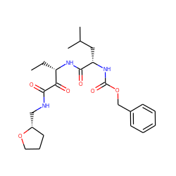 CC[C@H](NC(=O)[C@H](CC(C)C)NC(=O)OCc1ccccc1)C(=O)C(=O)NC[C@@H]1CCCO1 ZINC000013759553