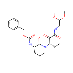 CC[C@H](NC(=O)[C@H](CC(C)C)NC(=O)OCc1ccccc1)C(=O)C(=O)NCC(OC)OC ZINC000013759525