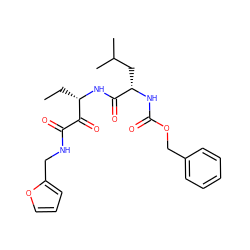 CC[C@H](NC(=O)[C@H](CC(C)C)NC(=O)OCc1ccccc1)C(=O)C(=O)NCc1ccco1 ZINC000013759552