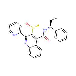 CC[C@H](NC(=O)c1c([S@+](C)[O-])c(-c2ccccn2)nc2ccccc12)c1ccccc1 ZINC000066098746