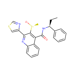 CC[C@H](NC(=O)c1c([S@+](C)[O-])c(-c2cscn2)nc2ccccc12)c1ccccc1 ZINC000066113354