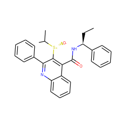 CC[C@H](NC(=O)c1c([S@@+]([O-])C(C)C)c(-c2ccccc2)nc2ccccc12)c1ccccc1 ZINC000066079238