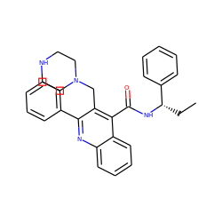 CC[C@H](NC(=O)c1c(CN2CCNCC2)c(-c2ccccc2)nc2ccccc12)c1ccccc1 ZINC000022941790