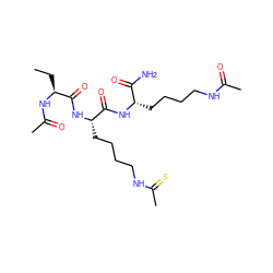 CC[C@H](NC(C)=O)C(=O)N[C@@H](CCCCNC(C)=S)C(=O)N[C@@H](CCCCNC(C)=O)C(N)=O ZINC000473099421