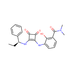 CC[C@H](Nc1c(Nc2cccc(C(=O)N(C)C)c2O)c(=O)c1=O)c1ccccc1 ZINC000101068885